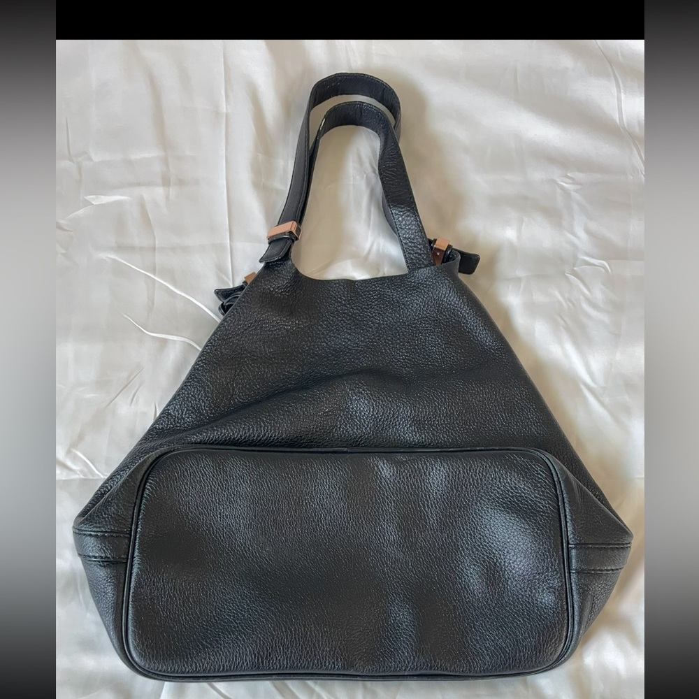 Michael Kors Black Leather Tote Bag - Picture 2 of 16